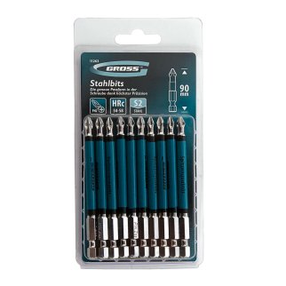 Набор бит PH2х90 сталь S2, (10шт) GROSS фото 4