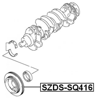 Шкив коленвала FEBEST SZDS-SQ416 фото 2