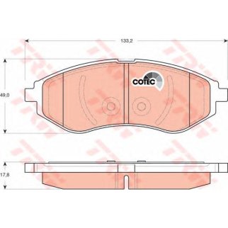 Колодки тормозные передние к-кт TRW GDB3330 фото