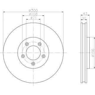 Диск тормозной передний вентилируемый MINTEX MDC1066 фото