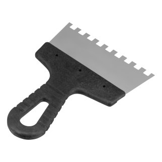 Шпатель из нержавеющей стали, 150 мм, зуб 8x8 мм, пластмассовая ручка СИБРТЕХ 85471 фото 2