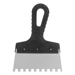 Шпатель из нержавеющей стали, 150 мм, зуб 8x8 мм, пластмассовая ручка СИБРТЕХ 85471 фото 3