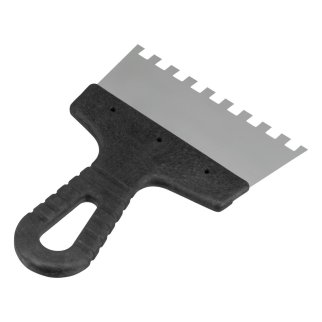 Шпатель из нержавеющей стали, 150 мм, зуб 8x8 мм, пластмассовая ручка СИБРТЕХ 85471 фото 2