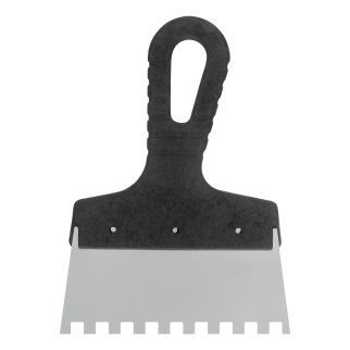 Шпатель из нержавеющей стали, 150 мм, зуб 8x8 мм, пластмассовая ручка СИБРТЕХ 85471 фото 3