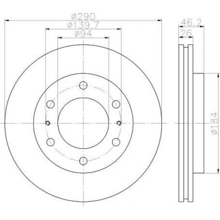 Диск тормозной передний вентилируемый TEXTAR 92128803 фото