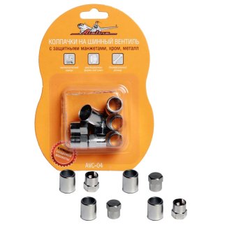 AVC-04_колпачки на шинный вентиль! 4шт., с защитными манжетами фото