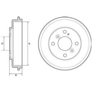 Барабан тормозной DELPHI BF525 фото