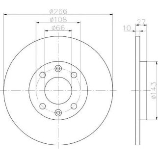 Диск тормозной передний не вентилируемый MINTEX MDC338 фото
