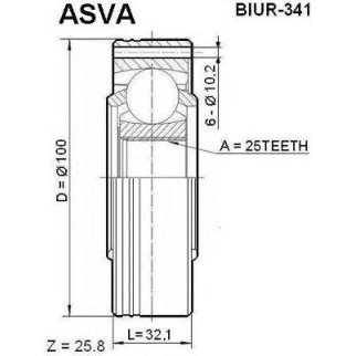 ШРУС внутренний зад прав/лев фото