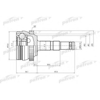 Шрус привода PATRON PCV1400 фото