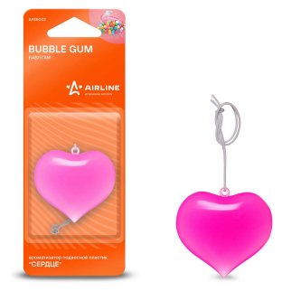 AFSE002_ароматизатор подвесной пластик сердце бабл гам! фото