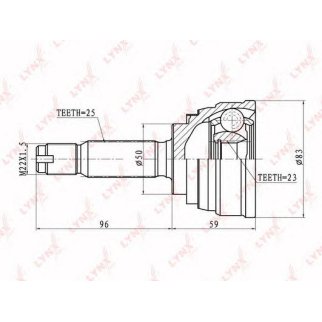 ШРУС наружный LYNXauto CO5502 фото