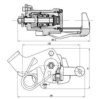 Суппорт торм. для а/м Kia Rio (10-) зад. лев. d=34мм TRIALLI CF 032018 фото 4