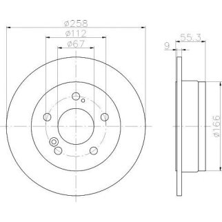 Диск торм. MB 124/201 задн . 1 шт PRO фото