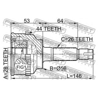 0510-034A44_ШРУС наружный к-кт! Mazda 323 F/S IV 1.4-1.6i 16V 98-04 фото