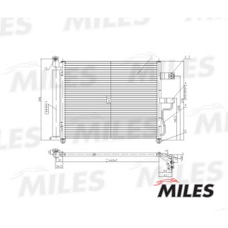 Радиатор кондиционера (конденсер) MILES ACCB006 фото 3