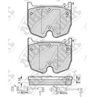 Колодки тормозные передние с датчиком для Mercedes фото