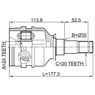 Шрус внутренний левый 24x35x20 фото 2