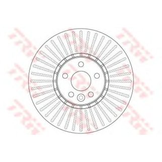 Диск тормозной передний вентилируемый TRW DF6472S фото