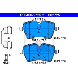 Колодки тормозные дисковые передн, MINI: MINI Works 01-06, MINI Cooper S 06-, MINI CLUBMAN Cooper S 07-, MINI COUNTRYMAN Cooper/Cooper D/Cooper D ALL4/Cooper S/Cooper S ALL4/C фото