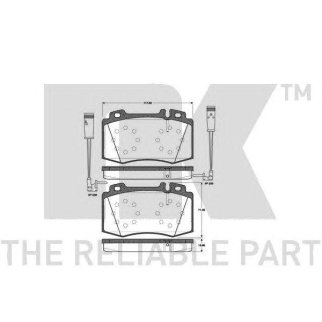 Колодки тормозные дисковые передние с датчиками износа,прижимной пластиной и аксессуарами / M.B C,E, фото