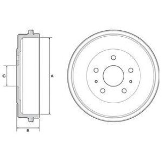 Барабан тормозной DELPHI BF526 фото