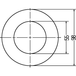 Фонарь задний габаритный с сигналом торможения 12V, кольцо 5598мм, 2 функции - стоп сигналгабарит фото