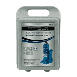 Домкрат бутылочный 2т гидравлический 181-345мм кейс STELS фото 18