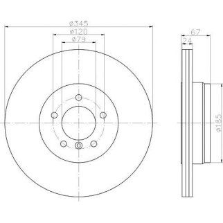 Диск тормозной задний MINTEX MDC1777 фото