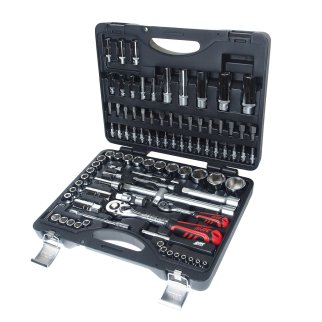 Набор головок торцевых и вставок 96пр 1/4" 1/2" 6гр кейс JTC фото