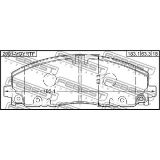 Колодки тормозные передние к-кт FEBEST 2001-VOYRTF фото