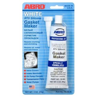 14-AB-R_герметик! прокладок силиконовый белый 85г ABRO фото
