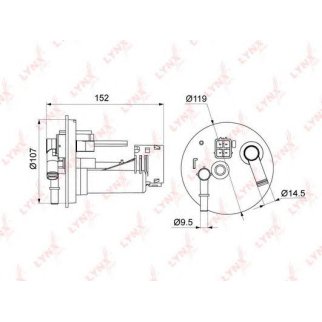 Фильтр топливный LYNXauto LF1000M фото