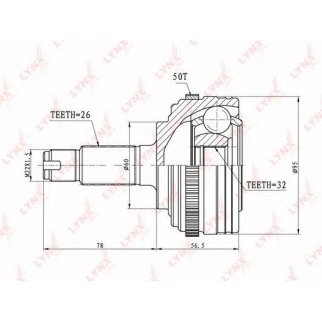 ШРУС наружный LYNXauto CO3410A фото