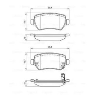 Колодки тормозные задние дисковые к-кт BOSCH 0 986 495 319 фото