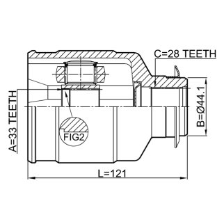 Шрус внутренний правый 33X44.1X28 фото 2