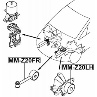 Опора двигателя передняя FEBEST MM-Z20FR фото 2