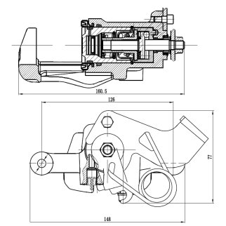 Суппорт торм. для а/м Kia Rio (10-) зад. прав. d=34мм TRIALLI CF 032019 фото 4