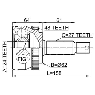 ШРУС наружный FEBEST 2210-NSP20A48 фото 2