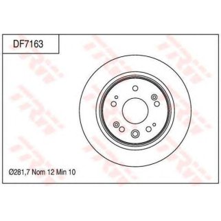 Диск тормозной TRW DF7163 фото