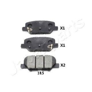 PP-315AF_колодки дисковые задние! с антискр. пластинами Mazda 6, Mitsubishi Outlander 2.0/2.4i 12&gt; фото