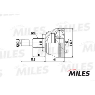ШРУС AUDI A3 I/SKODA/GOLF III-IV/PASSAT III-IV 1.4-2.9 91- нар. фото