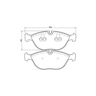 Колодки тормозные передние к-кт Brembo P 06 019 фото