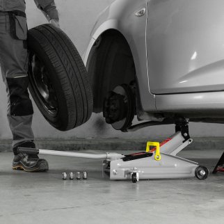 Домкрат подкатной гидравлический 2т 135-355мм MATRIX фото 1