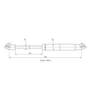 Газовый упор багажника TRIALLI GS 2122 фото 2