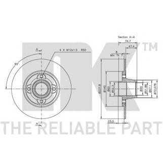 Диск тормозной задний (238x8mm) / RENAULT Clio-I/II,Megane-I 90~13 фото