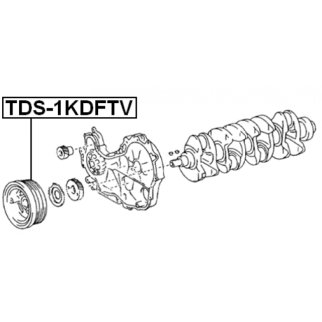 Шкив коленвала 1kdftv/2kdftv фото 2 Шкив коленвала 1kdftv/2kdftv фото 2