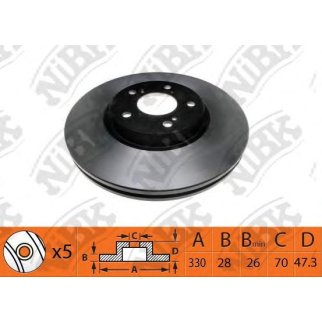 Диск тормозной NiBK RN1410 фото