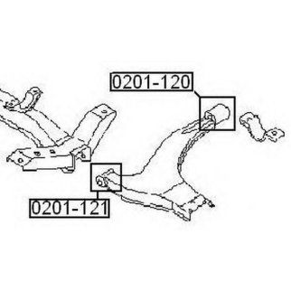Сайлентблок ASVA 0201-121 фото