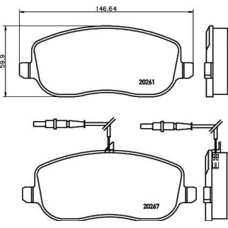 Колодки тормозные передние к-кт TEXTAR 2026101 фото